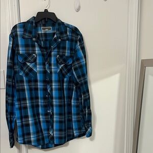 Blue Plaid Men's Shirt